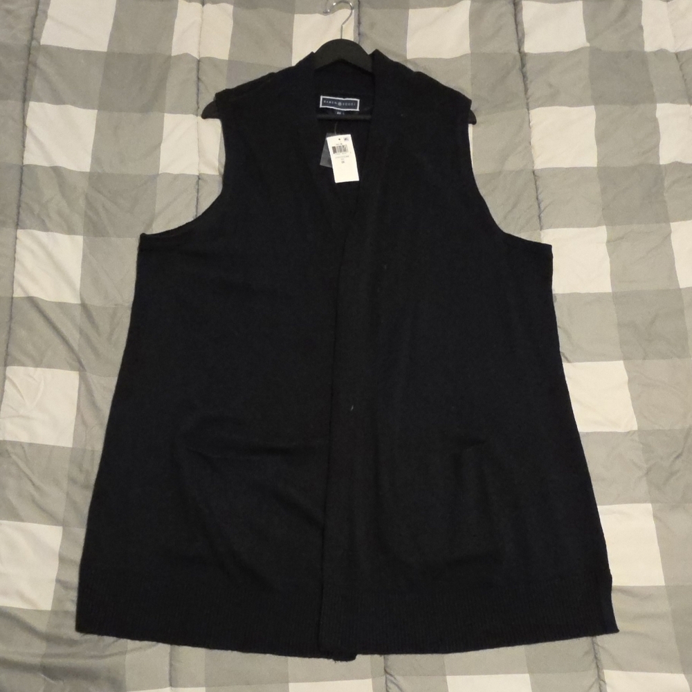 2X Plus Sized Karen Scott Sleeveless Sweater Vest Cardigan